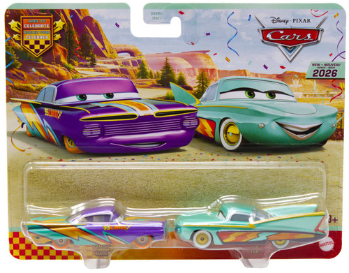 Disney / Pixar Cars Race to Celebrate Ramone & Flo Diecast Car 2-Pack Purple & Green、ToyWiz、kayou