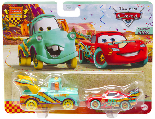 Disney / Pixar Cars Race to Celebrate Mater & Lighting McQueen Diecast Car 2-Pack、ToyWiz、kayou