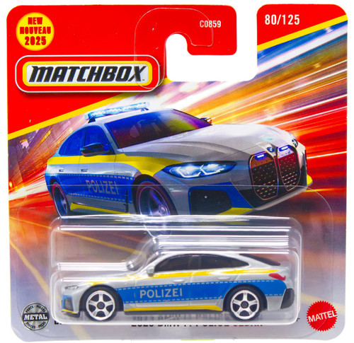 Matchbox 2023 BMW i4 Police Sedan Diecast Car、ToyWiz、kayou