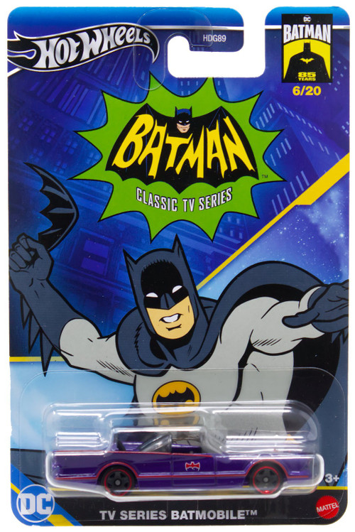 Hot Wheels Batman Silver Series TV Series Batmobile Diecast Car Purple、ToyWiz、kayou