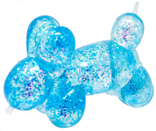 Squish Sparkle Balloon Dog BLUE 3.5-Inch Squeeze Toy、ToyWiz、kayou