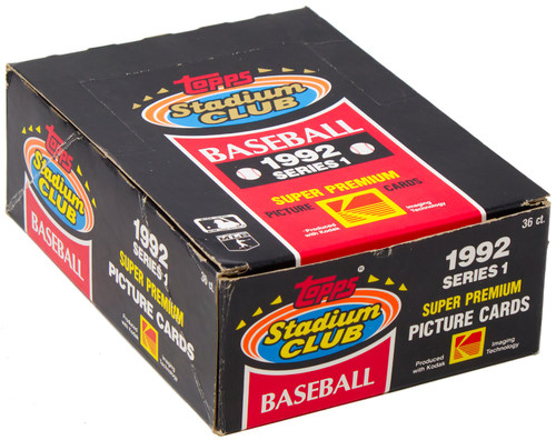 MLB Topps 1992 Stadium Club Baseball Series 1 Trading Card HOBBY Box 36 Packs、ToyWiz、kayou