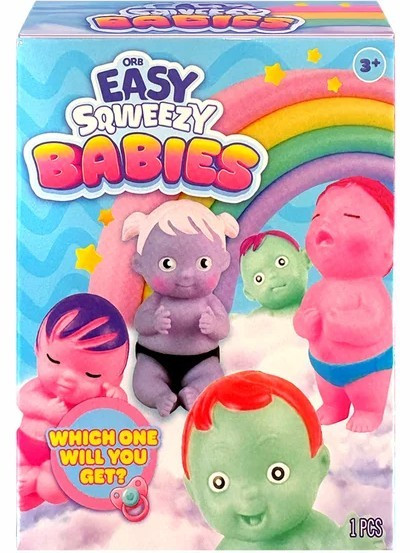 Gスクイーズ 6月 Easy Sqweezy Babies Squishy Squeeze Toy 1 RANDOM Color ORB Toy