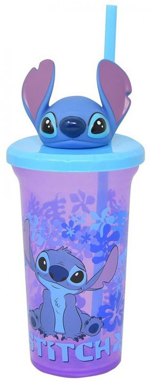 Disney Lilo & Stitch Buddy Sips Stitch 15 Oz Plastic Tumbler with Straw、ToyWiz、kayou