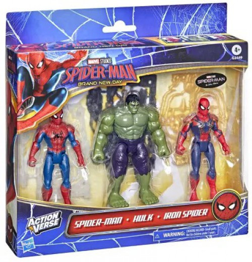 Marvel Spider-Man Brand New Day ActionVerse Spider-Man, Hulk Iron