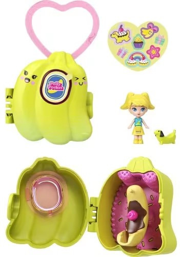 Polly Pocket Fruit Friend Reveal Bananas Micro Playset、ToyWiz、kayou