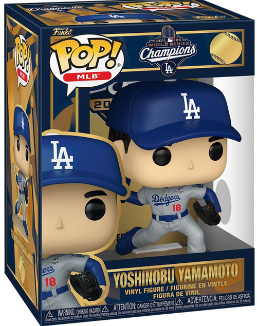 Funko Los Angeles Dodgers POP! MLB Yoshinobu Yamamoto Vinyl Figure World Series MVP 25、ToyWiz、kayou