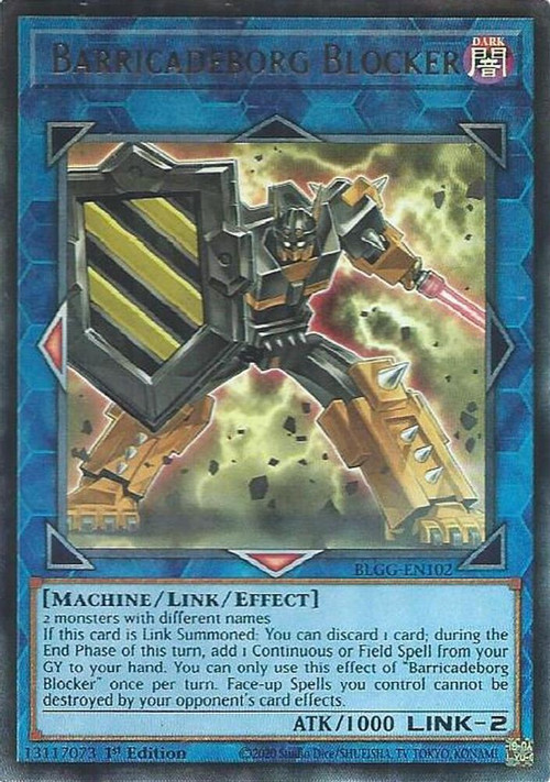 YuGiOh Trading Card Game Battles of Legend: Glorious Gallery Ultra Rare Barricadeborg Blocker BLGG-EN102、ToyWiz、kayou