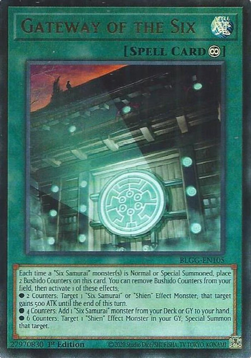 YuGiOh Trading Card Game Battles of Legend: Glorious Gallery Ultra Rare Gateway of the Six BLGG-EN105、ToyWiz、kayou