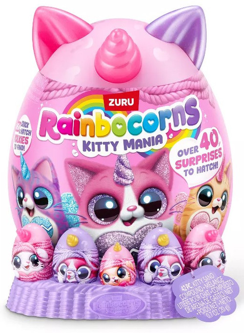 Rainbocorns Kitty Mania Mystery Egg Plush Over 40 Kitty Surprises Inside!、ToyWiz、kayou