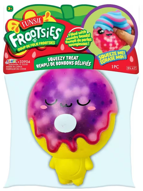 Funsie Frootsies Squeezy Treat Grape Jelly Donut Squeeze Toy、ToyWiz、kayou
