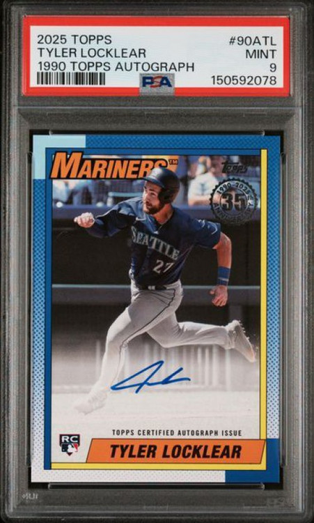 MLB 2025 Topps Single Card 1990 Tyler Locklear 90A-TL Rookie Auto 