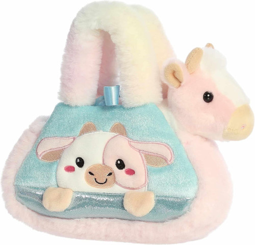 Fancy Pals Peek-A-Boo Strawberry Cow 7-Inch Plush、ToyWiz、kayou