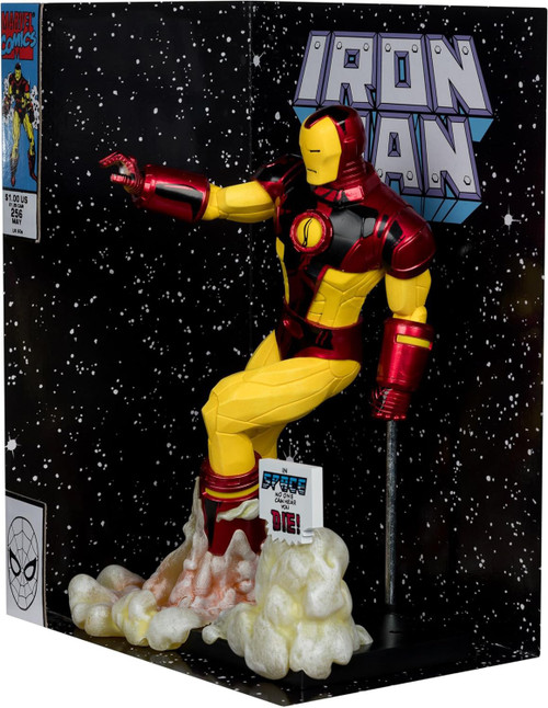 McFarlane Toys Marvel Rivals Gamerverse Iron Man Posed Figure with Scene & Comic Book #256、ToyWiz、kayou