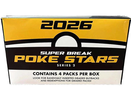 Pokemon 2026 Poke Stars Series 2 Trading Card Box 4 Pokemon Packs From 1999 to Present、ToyWiz、kayou