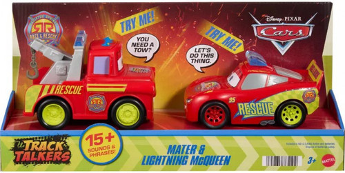 Disney / Pixar Cars Track Talkers Mater & Lightning McQueen Exclusive Vehicle 2-Pack Race & Rescue、ToyWiz、kayou