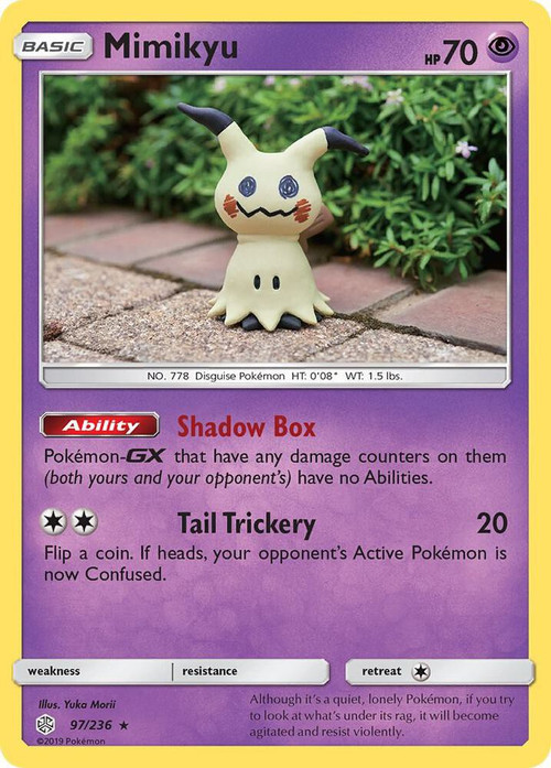 Pokemon Trading Card Game Sun & Moon Cosmic Eclipse Rare Mimikyu #97 Reverse Holo、ToyWiz、kayou