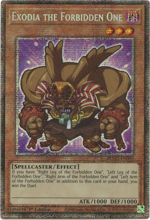 YuGiOh Trading Card Game Battles of Legend: Glorious Gallery Starlight Rare Exodia the Forbidden One BLGG-EN002、ToyWiz、kayou