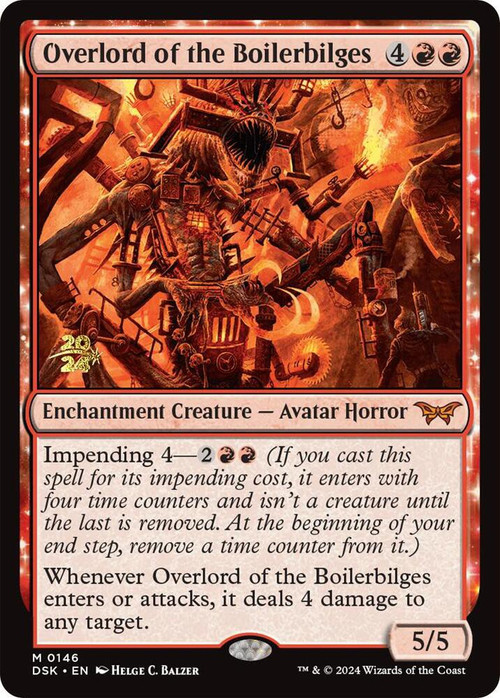 MtG Duskmourn: House of Horror Mythic Rare Overlord of the Boilerbilges #146 Prerelease FOIL、ToyWiz、kayou