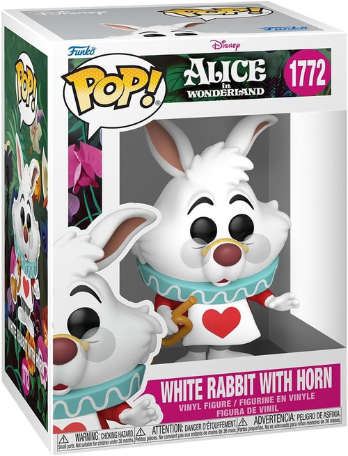 Funko Alice in Wonderland POP! Disney White Rabbit Vinyl Figure #1772 With Horn、ToyWiz、kayou