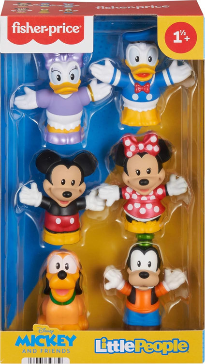 Fisher Price Little People Disney Mickey Mouse Clubhouse Mickey, Minnie, Goofy, Pluto, Donald & Daisy 2.5-Inch Figure 6-Pack、ToyWiz、kayou