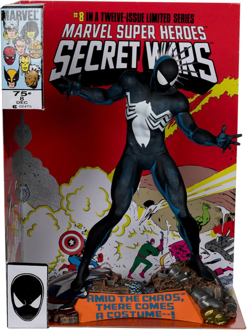 McFarlane Toys Marvel Spider-Man Posed Figure with Scene Marvel Super Heroes Secret Wars #8, Damaged Package、ToyWiz、kayou