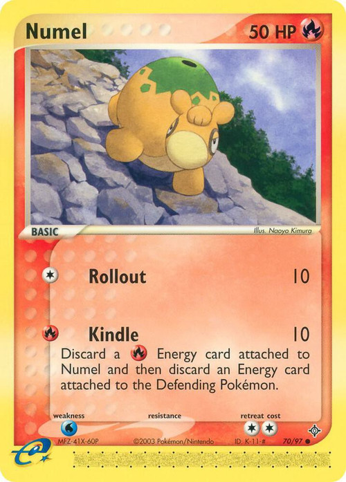 Pokemon Trading Card Game EX Dragon Common Numel #70 Reverse Holofoil Moderately Played、ToyWiz、kayou