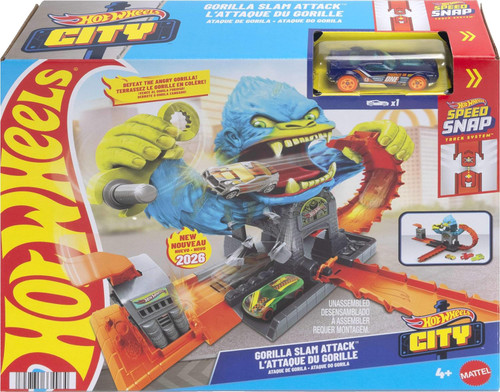 Hot Wheels Speed Snap City Gorilla Slam Attack Playset、ToyWiz、kayou