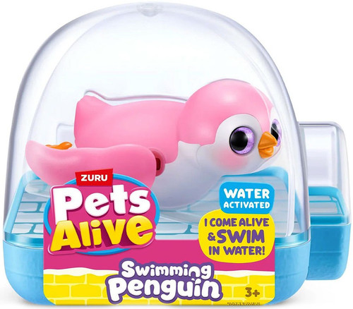 Pets Alive Swimming Penguin PINK Figure Swims in Water!、ToyWiz、kayou