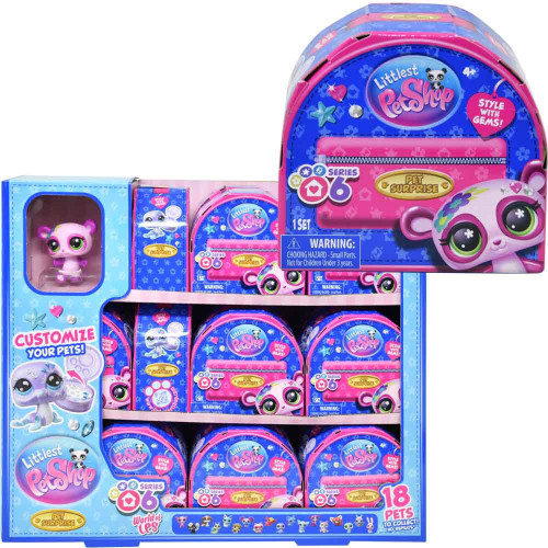 Littlest Pet Shop Series 6 Bobbin' Pet Surprise with DIY Gems Mystery Box 18 Packs、ToyWiz、kayou
