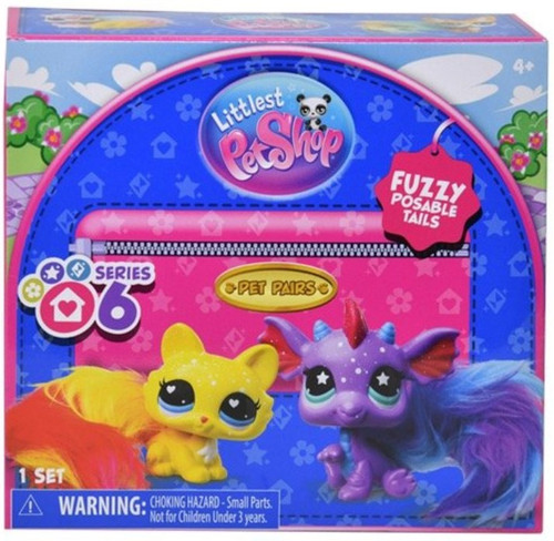 Littlest Pet Shop Series 6 Twisted Tails Pet Pairs Mystery Pack 2 RANDOM Figures, Fuzzy Posable Tails!、ToyWiz、kayou