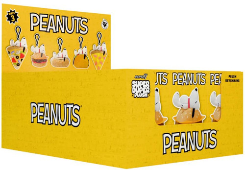 Peanuts Super Duper Plush Keychain Wave 03 Snoopy on Food 4-Inch Mystery Box 12 Packs、ToyWiz、kayou