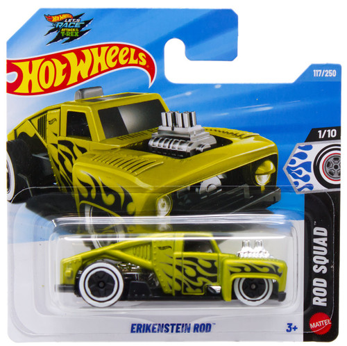 Hot Wheels Rod Squad Erikenstein Rod Diecast Car Green, Short Card、ToyWiz、kayou