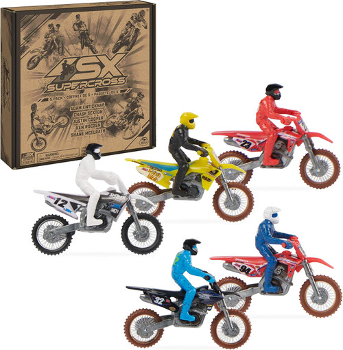 True Metal SX Supercross Diecast Motorcycle 5-Pack、ToyWiz、kayou