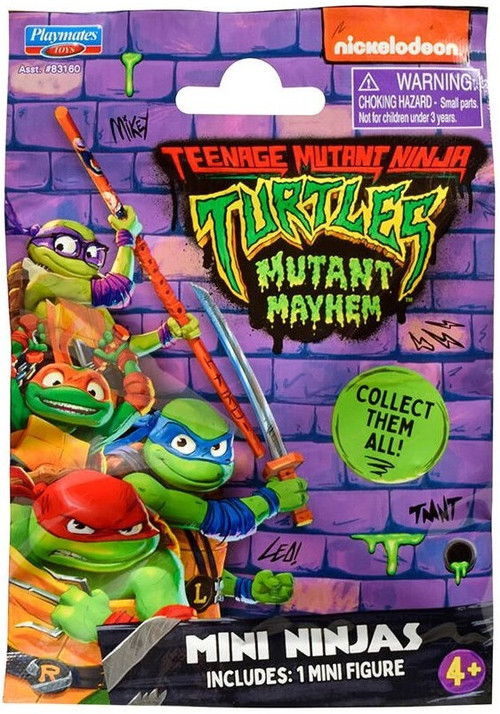 Teenage Mutant Ninja Turtles Mutant Mayhem Mini Ninjas 2.5-Inch Mystery Pack 1 RANDOM Figure、ToyWiz、kayou