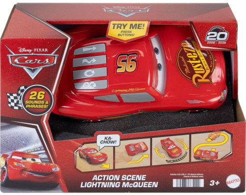 Disney / Pixar Cars Action Scene Lightning McQueen 10-Inch Interactive Vehicle with Sound、ToyWiz、kayou