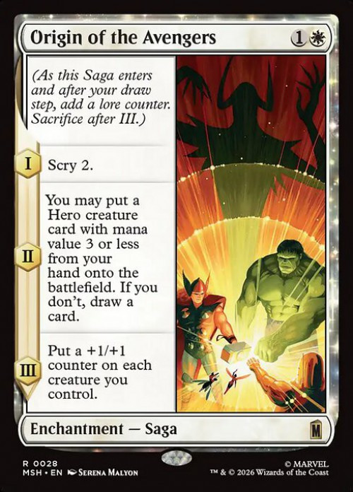 Magic The Gathering Marvel Super Heroes Single Card Rare Origin of
