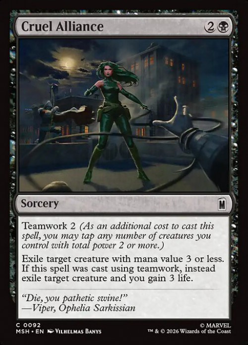 MtG Marvel Super Heroes Common Cruel Alliance #92、ToyWiz、kayou
