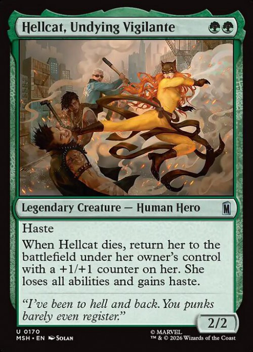 MtG Marvel Super Heroes Uncommon Hellcat, Undying Vigilante #170、ToyWiz、kayou