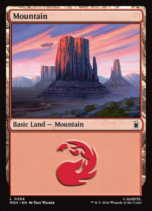 MtG Marvel Super Heroes Common Mountain #294、ToyWiz、kayou
