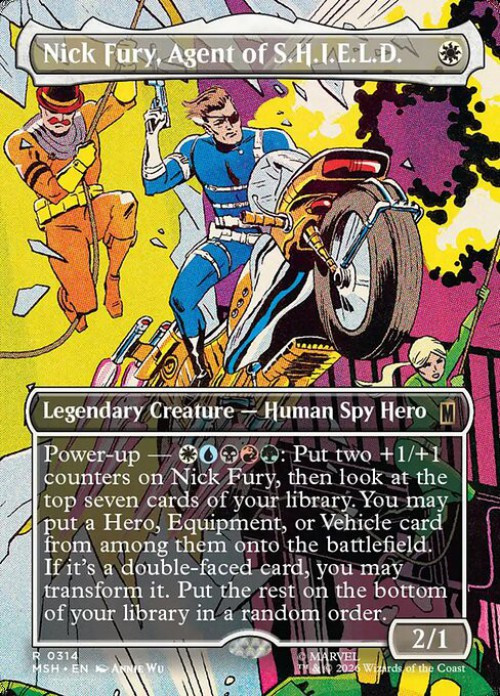 MtG Marvel Super Heroes Rare Nick Fury, Agent of S.H.I.E.L.D. #314 Borderless Scene、ToyWiz、kayou