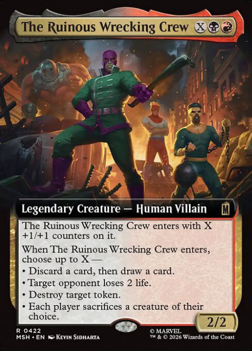 MtG Marvel Super Heroes Rare The Ruinous Wrecking Crew #422 Extended Art、ToyWiz、kayou