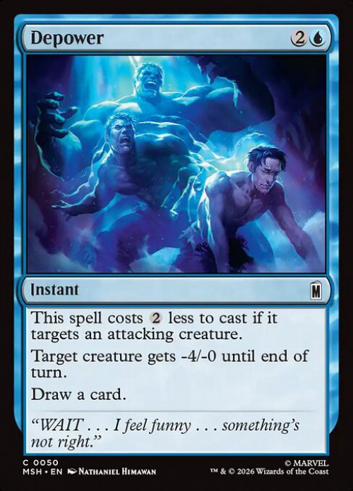 MtG Marvel Super Heroes Common FOIL Depower #50、ToyWiz、kayou