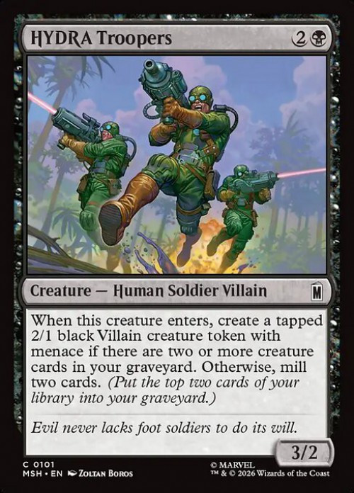 MtG Marvel Super Heroes Common FOIL HYDRA Troopers #101、ToyWiz、kayou