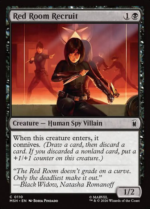 MtG Marvel Super Heroes Common FOIL Red Room Recruit #110、ToyWiz、kayou
