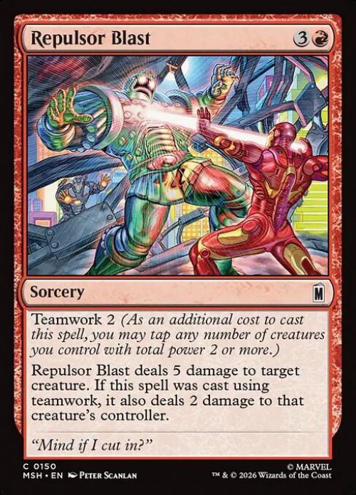 MtG Marvel Super Heroes Common FOIL Repulsor Blast #150、ToyWiz、kayou