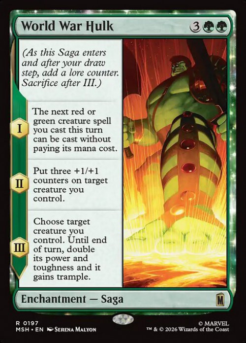 Magic The Gathering Marvel Super Heroes Single Card Rare World War
