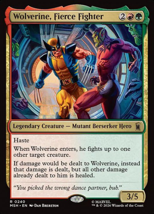Magic The Gathering Marvel Super Heroes Single Card Rare Wolverine
