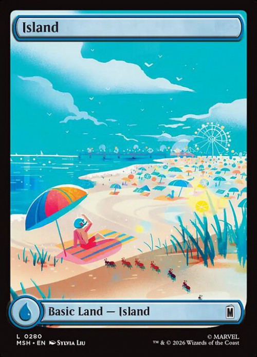 MtG Marvel Super Heroes Common Island #280 City Calm FOIL、ToyWiz、kayou