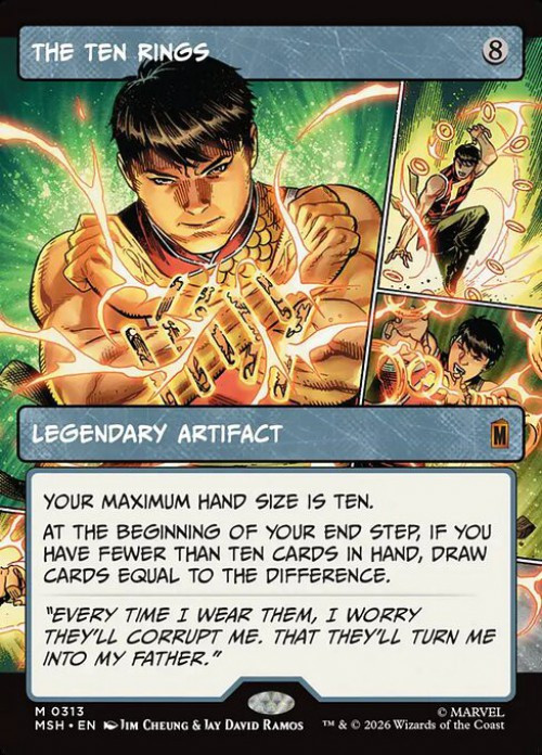 MtG Marvel Super Heroes Mythic Rare The Ten Rings #313 Showcase Panel FOIL、ToyWiz、kayou